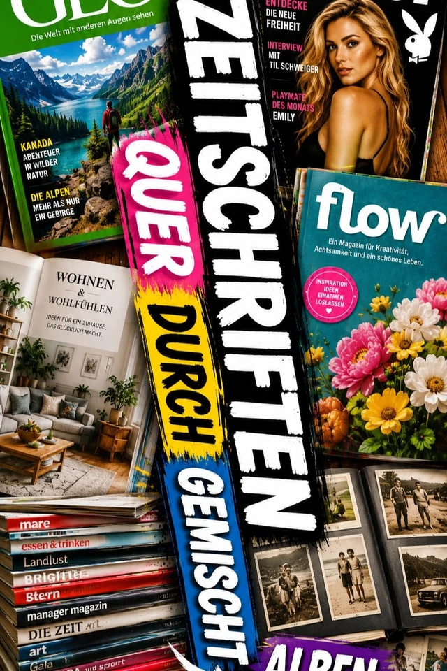 Zeitschriften quer durchgemischt GEO, Playboy, Comic Alben und vieles mehr!