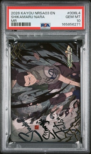 2026 KAYOU NARUTO SMRITI COLLECTIBLE CARD #006L4 SHIKAMARU NARA PSA 10