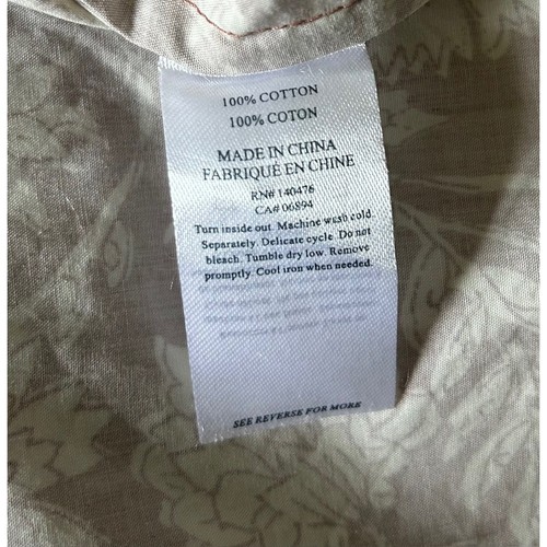 Abito Faherty XS 100% cotone Freya scollo a scoop manica a palloncino argilla Jia floreale - Foto 8 di 8