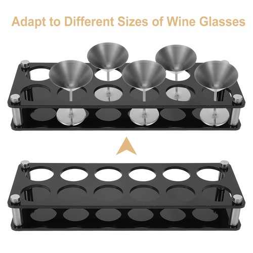 Cocktail Cup Holder Bar Accessories Tray Acrylic Shot Glass Rack - Picture 4 of 12