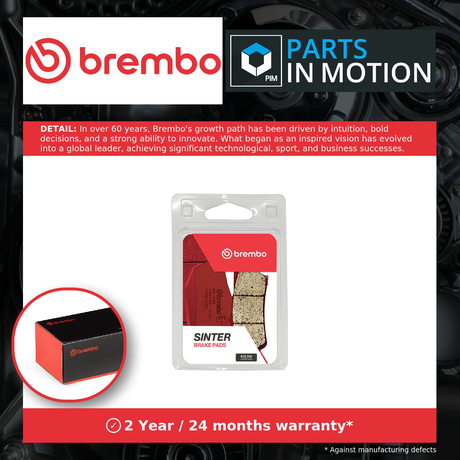Motorcycle Brake Pads Set Rear 07BB04SP Brembo Genuine Top Quality Guaranteed