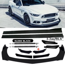 FOR FORD MUSTANG GT Front Bumper Lip Spoiler Splitter Car Body Rear