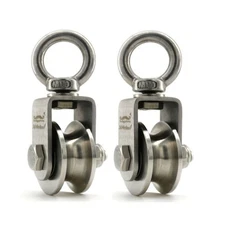 2PCS M10 U Groove Swivel Pulley Cable Roller Wire Pulley Bearing Rope Pulley