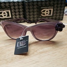 Sunglasses Women Designer Eyewear Mauve Frame Resin Flower Wholesale Price