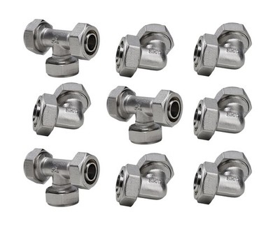 Air Compressor Hose 3/4'' Air Fittings Kit, 3PCS 3/4-inch Tee Air Line Fitting...