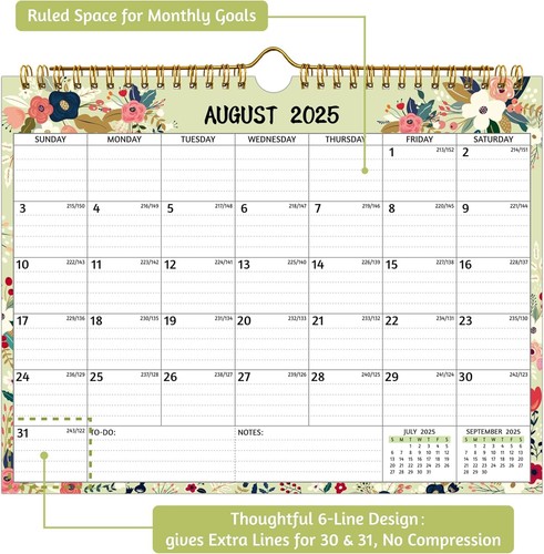 Wandkalender 2025-2026 - Jul. 2025 - Dezember 2026, 18 Monatskalender, 11 x 8,5 I - Bild 6 von 11
