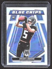 2022 Mosaic Drake London #BC-6 RC Blue Chips Silver Prizm Atlanta Falcons