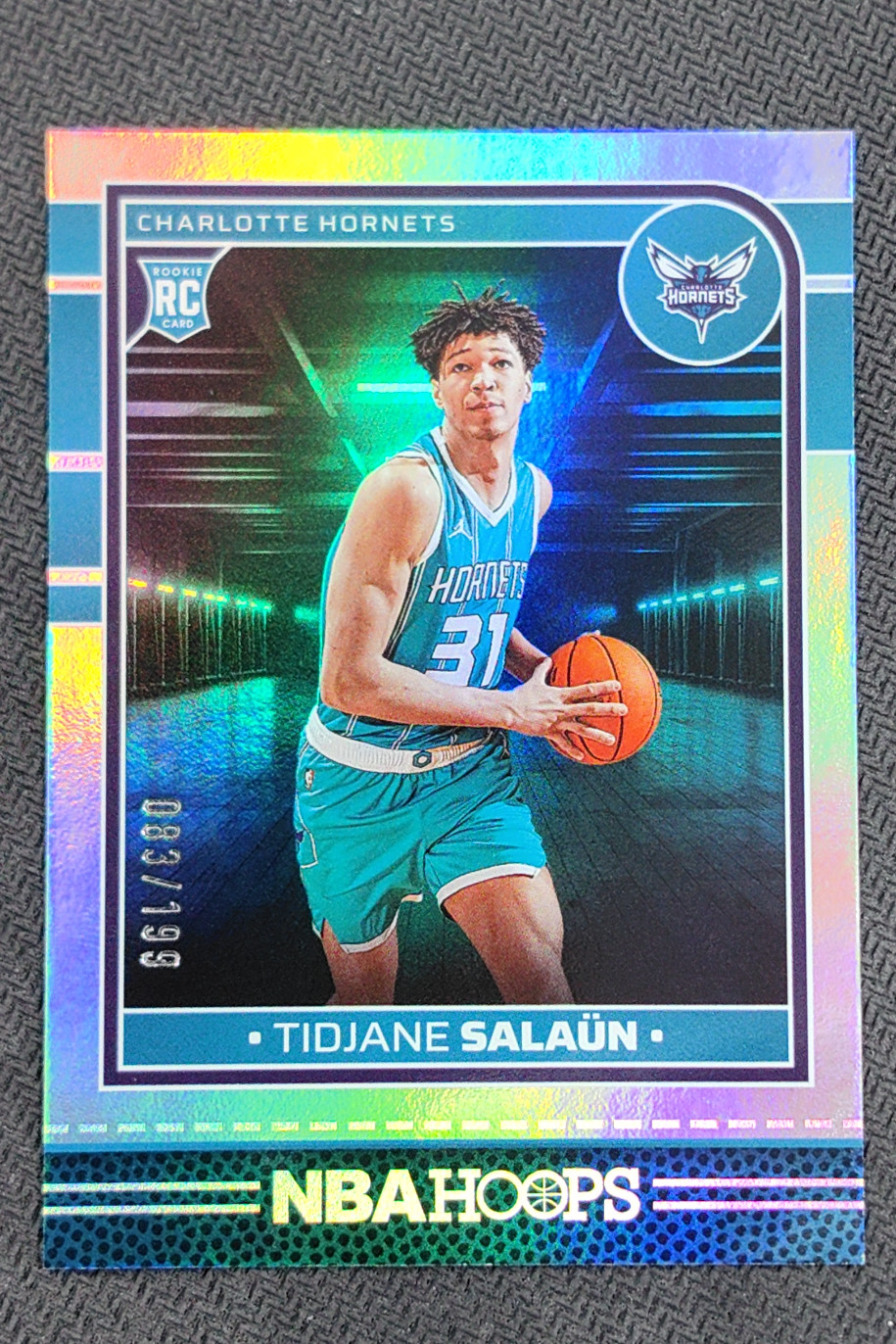 2024-25 Panini Hoops Tidjane Salaun Rookies Silver RC /199 #236 Hornets