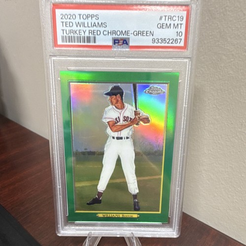 2020 Topps Chrome Ted Williams Turkey Red Green /10 PSA 10 GEM MINT #TRC19 🔥