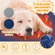 Outdoor Dog Heating Pad, Electric Pet Mat for Cats, Waterproof, 28x18 in