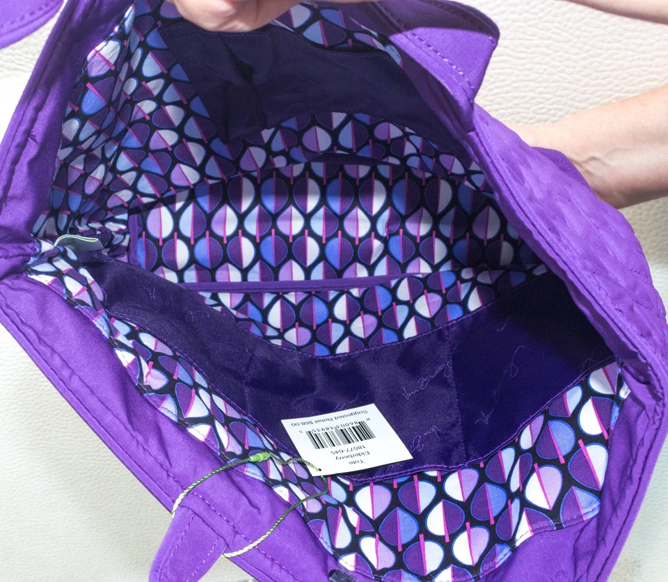 Bolso de Mano Vera Bradley Microfibra en Saúco - Bolso de Hombro. Nuevo con etiquetas Foto 3 de 3