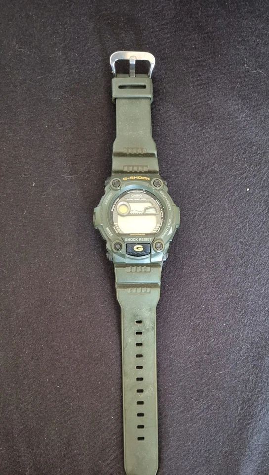 Casio G-Shock G-7900 Tide Graph Digital Grün Resin Armband Alarm Herrenuhr 3194 - Bild 2 von 4