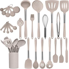26Pcs Silicone Kitchen Utensils Set Heat Resistant Cooking Tools with Holder
