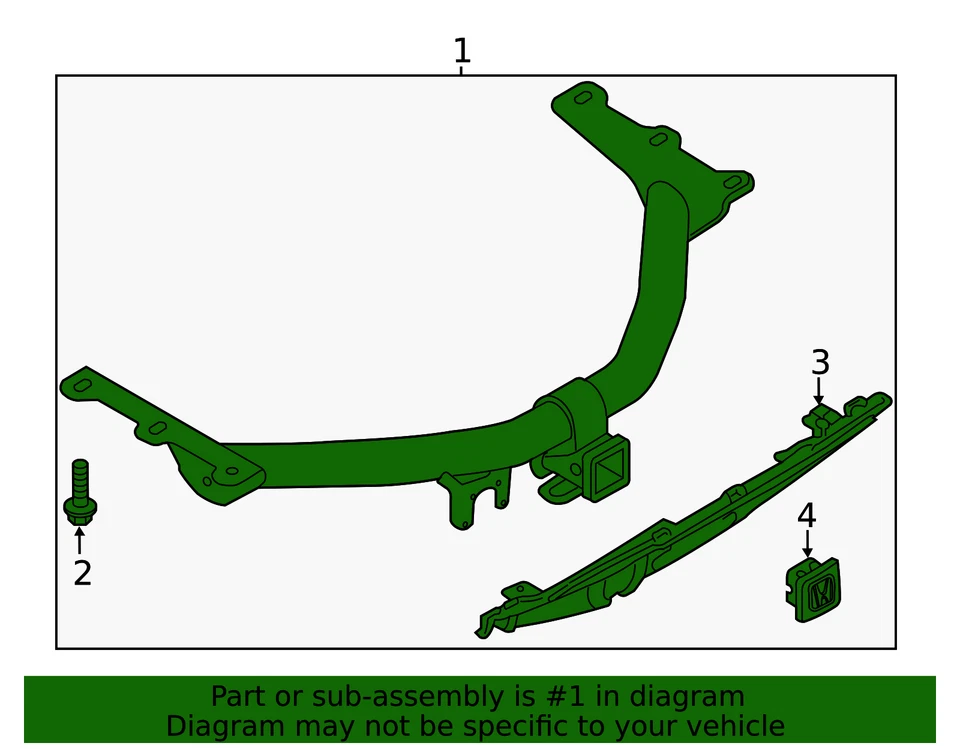 Enganche de remolque genuino Honda 08L92-TG7-100 Foto 3 de 3