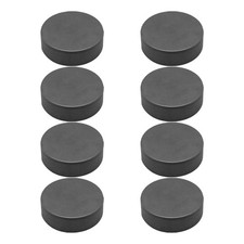 8 Pcs PU Hockey Pucks Black for Training Practice and Hockey Skill Work