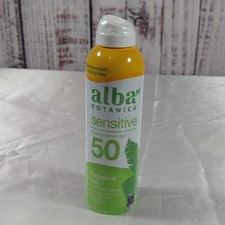 ALBA BOT NICA SENSITIVE FRAGRANCE FREE SUNSCREEN SPRAY 5 Fl Oz SPF 50 - NEW