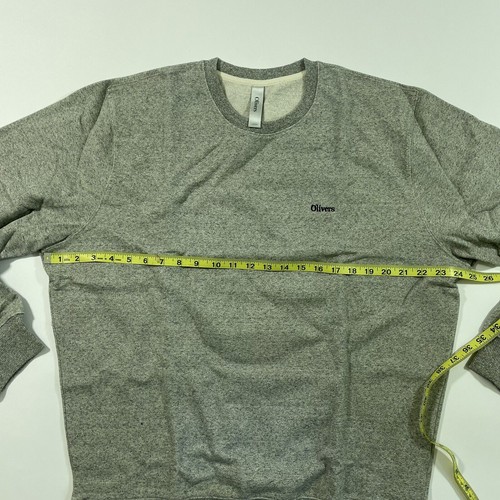 NWOT Olivers Apparel Classic Crewneck Sweatshirt Melange Grey Size Large - Picture 7 of 8
