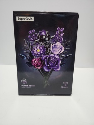 Supreowls  Purple Roses Building Block Set