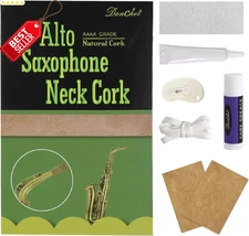 Alto Saxophone Cork Replacement Kit 2pcs Cork Glue Grease Knife Sandpaper - US