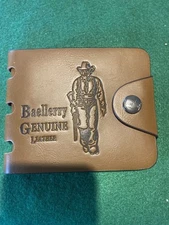 Western Style Wallet Baellerry Genuine Leather Bifold Men’s ID Card Holder Brown