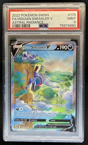 2022 Pokemon SWSH Astral Radiance Hisuian Sneasler V Ultra Rare #175/189 PSA 9