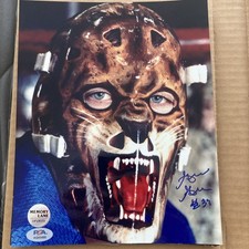 Gilles Gratton #33 - Signed 8x10 Photo - NY Rangers Goalie - PSA