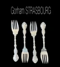 4 Pc Lot Of Gorham Strasbourg Sterling Silver Salad Forks NO RESERVE 159.9 Grams