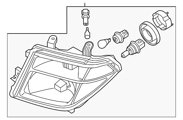Conjunto de faro delantero izquierdo para Nissan (P/N 26060ZS00A)