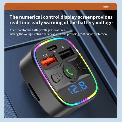 Wireless Car MP3 Player with FM Transmitter and Support for USB TF Cards - Zdjęcie 10 z 14