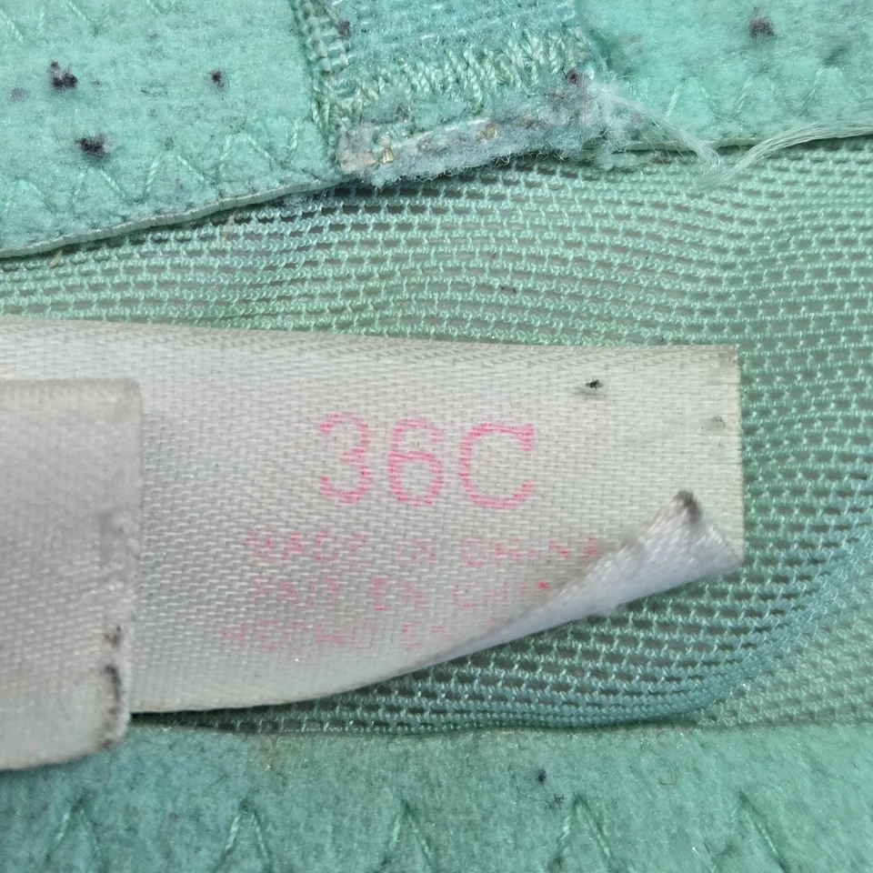 Sujetador ROSA Mujer 36C Verde Menta Camiseta Con Aros Ligeramente Forrado Demi Estrás Foto 4 de 4