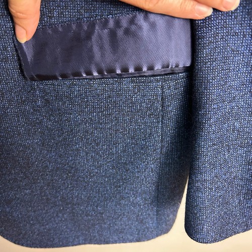 SuitSupply blazer sport coat men's 42R Lazio Slim Tweed Speckled wool blue - Picture 2 of 11