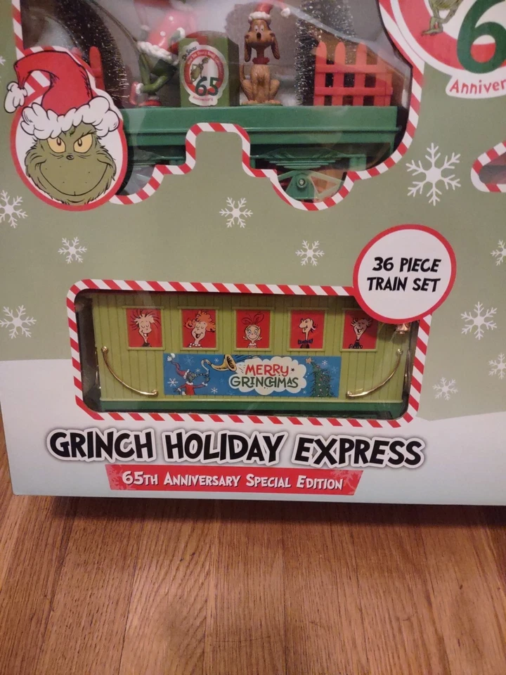Dr Seuss Grinch Holiday Express 36 Pc Train Set 65th Anniversary Special Edition - Image 3 of 4