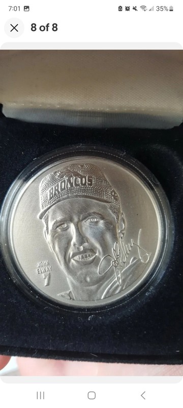 Avon Gift Collection Coin NFL John Elway Limited Edition 16004