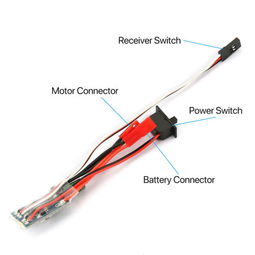 20A 30A Brushed Mini ESC Speed Controller w/Brake for 1/16 1/18 1/24 RC Car Boat - Picture 2 of 19