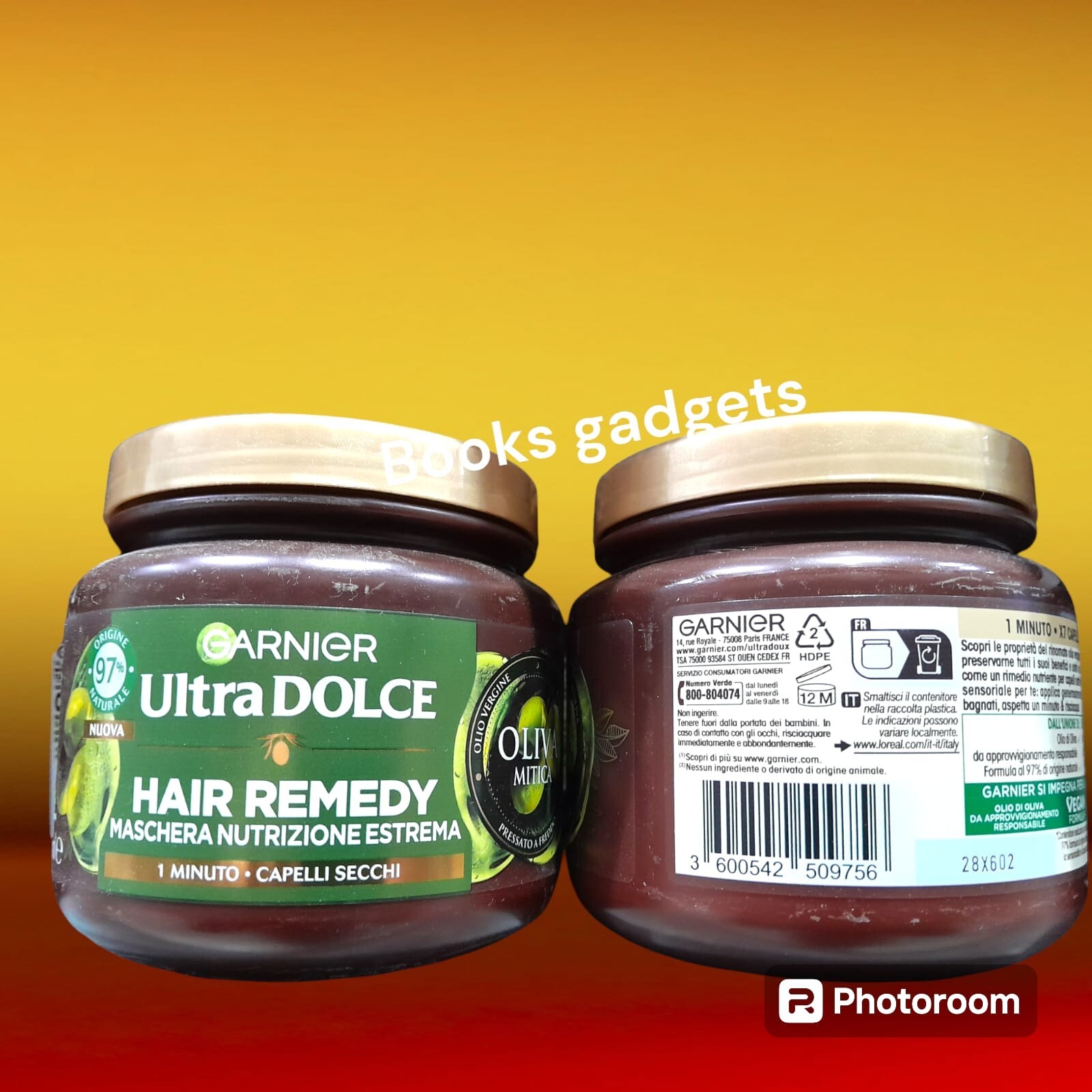 6 Barattoli Garnier Ultra Dolce Hair Remedy Oliva Mitica Maschera Capelli Secchi