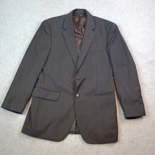 Jos A Bank Suit Jacket Sport Coat 2 Button Blue/Gray Pinstripe 39R 100% Wool