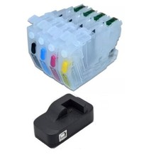 ✅ Nachfüllbare Tintenpatronen + Resetter kompatibel Brother LC-3211 LC-3213