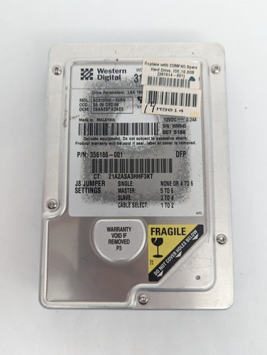 Western Digital 10GB IDE 3.5″ HDD AC310000-60RN