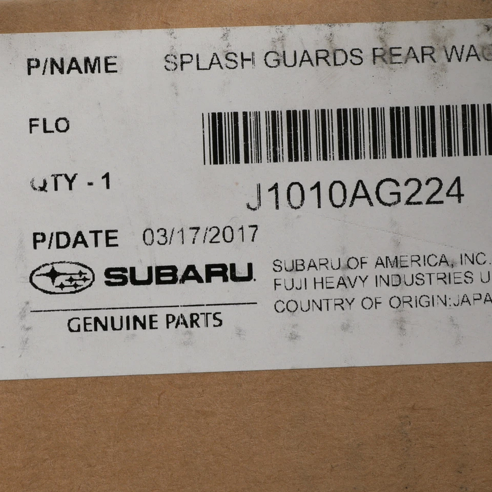 Protector contra salpicaduras trasero negro OEM NUEVO 2005-2009 Subaru Legacy J1010AG224 Foto 4 de 4