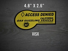 HOV access Denied Bumper Sticker funny gas guzzling vehicle EV electric prius