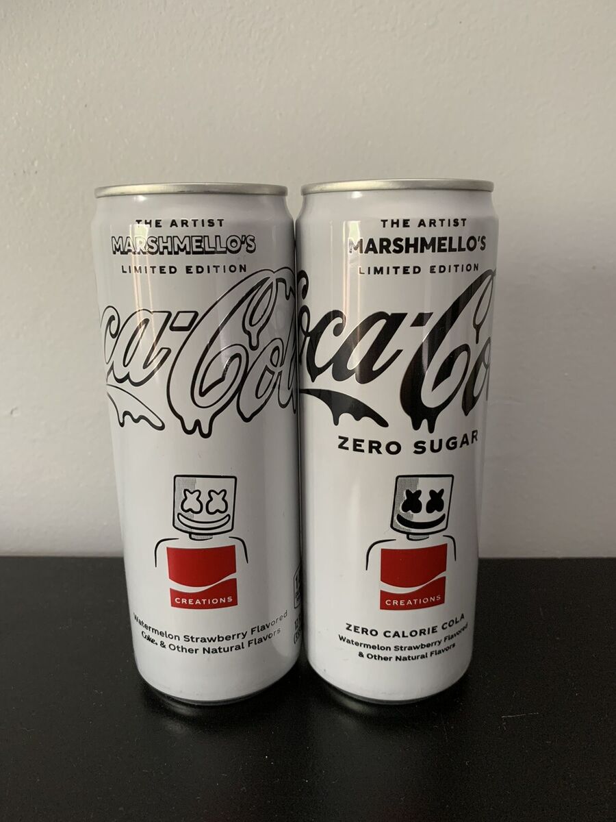 Marshmello's Coca Cola Zero 1 of each design Limited Edition Marshmello's Coca Cola Zero 1 of each design Limited Edition