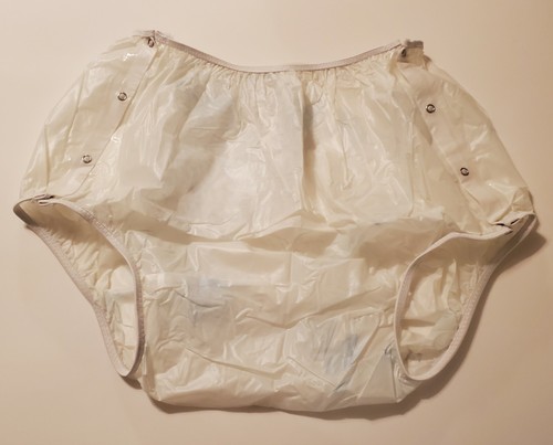 Adult Baby Snap-On Plastic Rubber Baby Pants Vinyl Diaper Cover XL