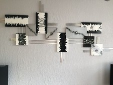 Black n White Contemporary Modern Wall Sculpture Home Decor, Wall Hanging -Art69