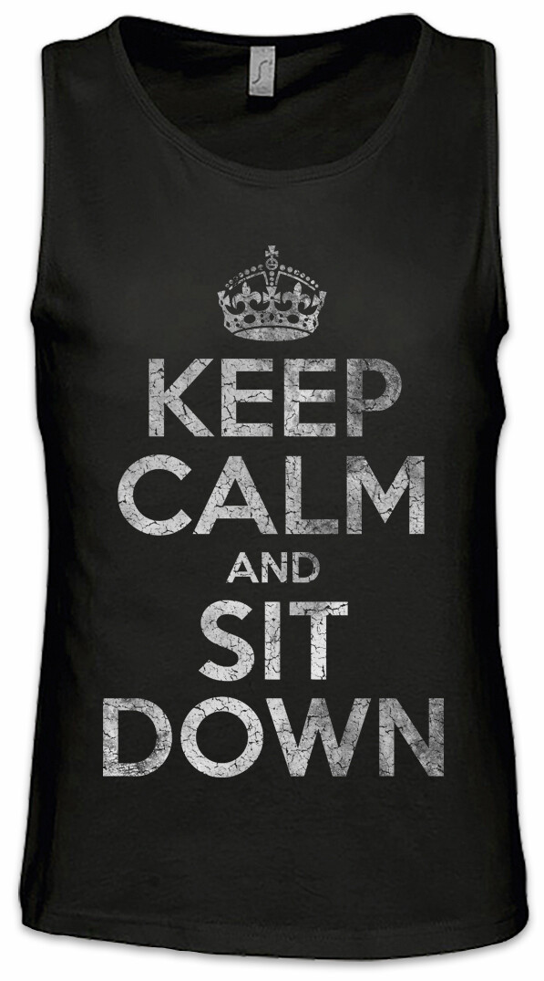 ALTRA Canotta uomo Keep Calm And Sit Down relax calm prendi posto seduto chill