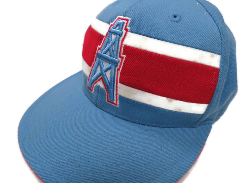 Houston Oilers NFL Mitchell Ness Fitted Cap Hat Sz 1/4 Wool Blend Rare  Style - Main Image