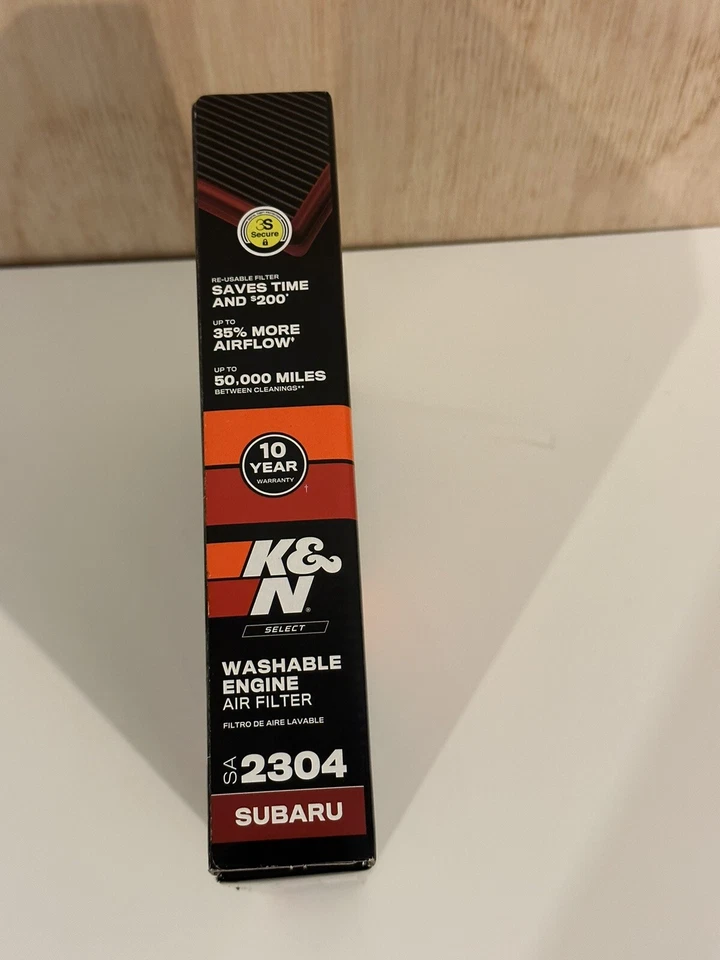 Filtro de aire de motor lavable K&N SA-2304 Select Subaru Outback 2004-2019.Sellado Foto 2 de 2
