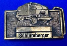 Schlumberger Blank Engravable Award Sanitation Worker USA Vintage Belt Buckle