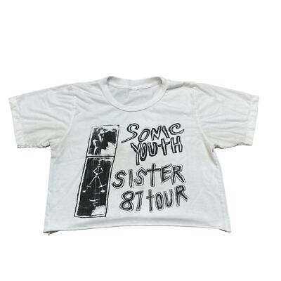 Sonic Youth Sister 87 Tour Reprint Crop Top Single Stitch Size