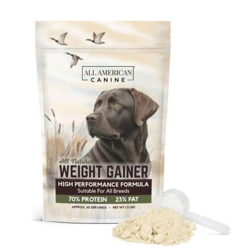 All American Canine Dog Weight Gainer – High Calorie Dog Food Supplement & Pr...