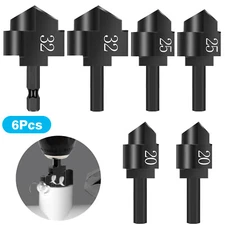 6 Pack PPR Lifting Stepped Drill Bit Reamer Drill for Water Pipe 1/4" Hex Shank